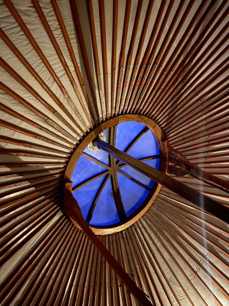 roof of the yurt in Ruigeweg